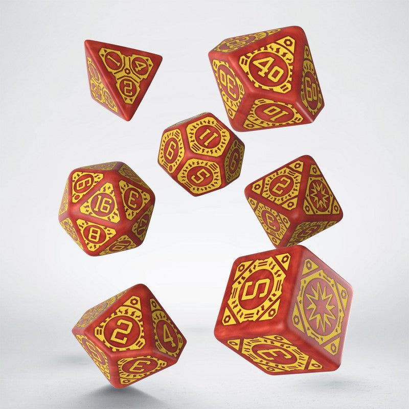 Starfinder Dawn Of Flame kauliukų rinkinys rudos ir geltonos sp - OBUOLYS