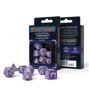 Starfinder Devastation Ark kauliukų rinkinys violetinės ir baltos spalvos - OBUOLYS