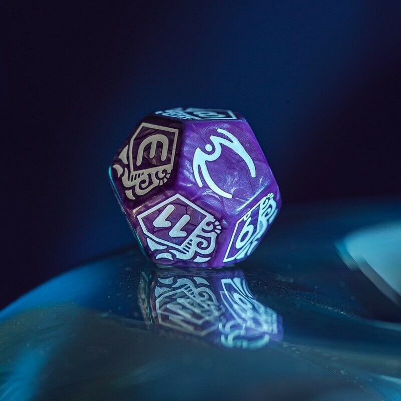Starfinder Devastation Ark kauliukų rinkinys violetinės ir baltos spalvos - OBUOLYS