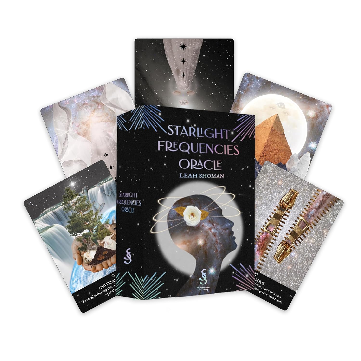 Starlight Frequencies Oracle kortos Sacred Scribe Publishing - OBUOLYS