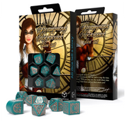 Steampunk Clockwork kauliukų rinkinys turkio ir vario spalvos - OBUOLYS