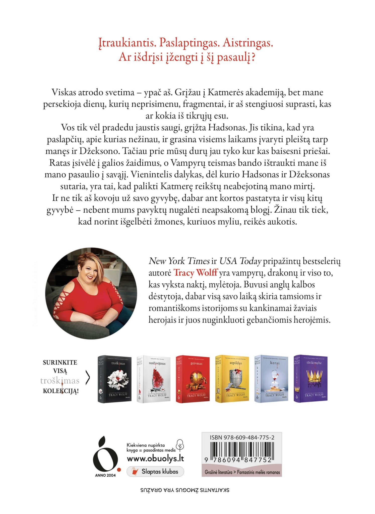 SUSIŽAVĖJIMAS: Nr. 1 NEW YORK TIMES bestselerių serijos TROŠKIMAS tęsinys - OBUOLYS