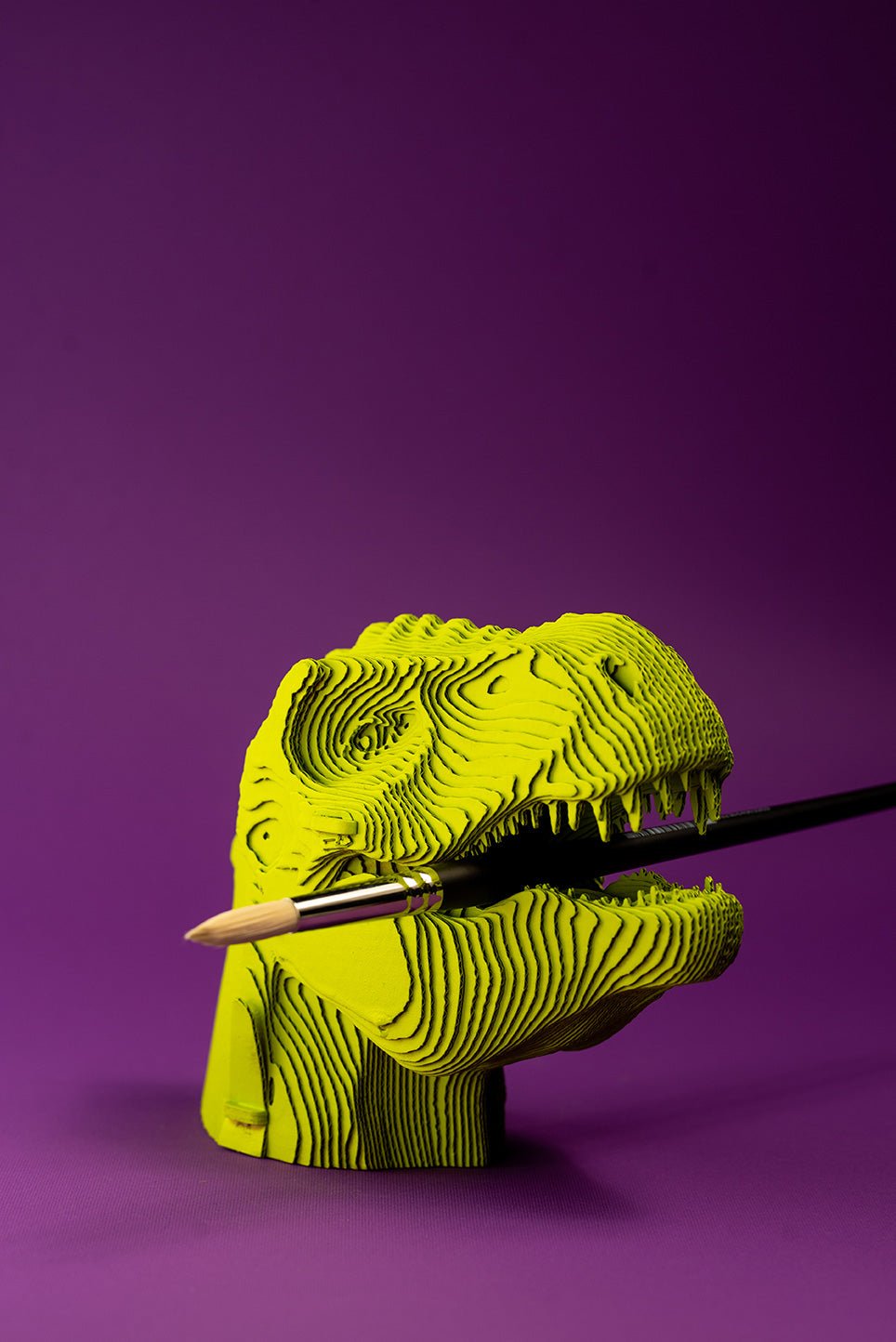 T - REX DINOZAURAS: surenkama 3D dėlionė - skulptūra - OBUOLYS