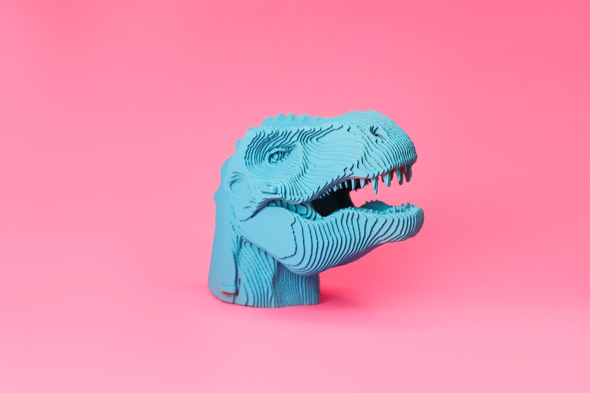 T - REX DINOZAURAS: surenkama 3D dėlionė - skulptūra - OBUOLYS