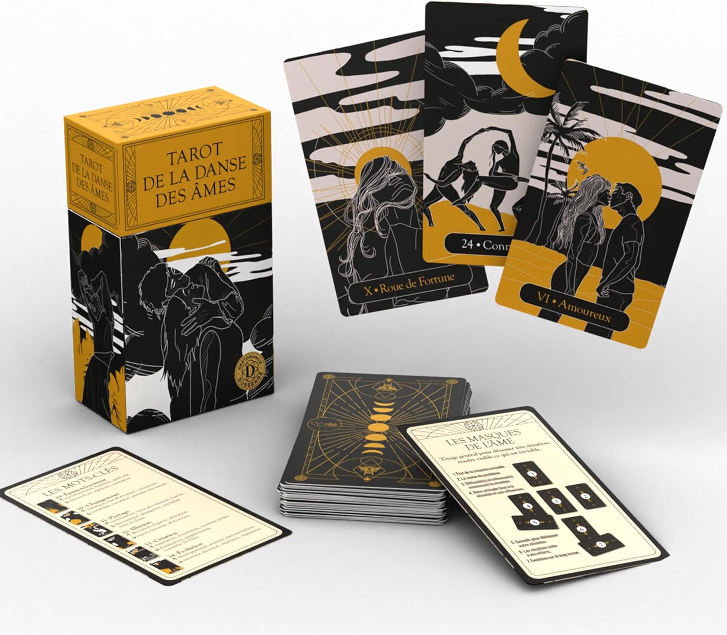 Tarot de la Danse des âmes kortos prancūzų kalba Grimaud Cartomancie - OBUOLYS