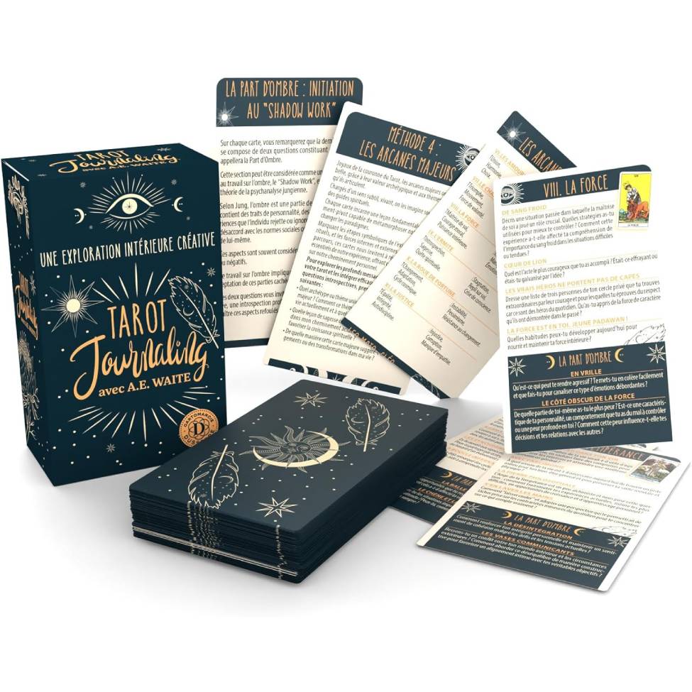 Tarot Journaling avec A.E. Waite Kortos Prancūzų Kalba Cartamundi - OBUOLYS