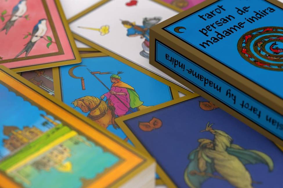 Tarot Persan de Madame Indira Kortos Prancūzų Kalba Grimaud Cartomancie - OBUOLYS