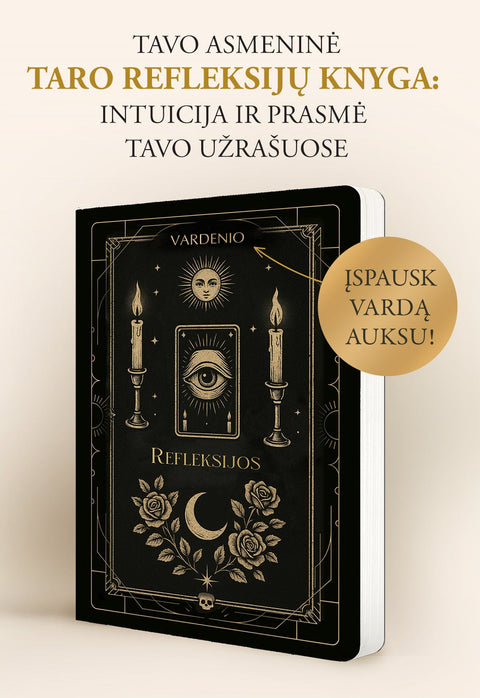 Tavo asmeninė TARO REFLEKSIJŲ KNYGA: intuicija ir prasmė tavo užrašuose + galimybė personalizuoti - OBUOLYS