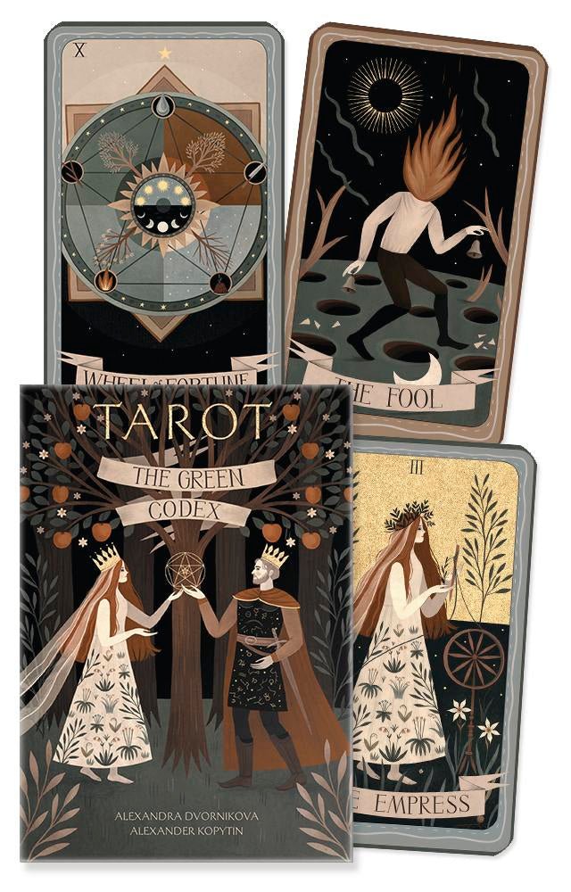 The Green Codex Tarot kortų ir knygos rinkinys Lo Scarabeo - OBUOLYS
