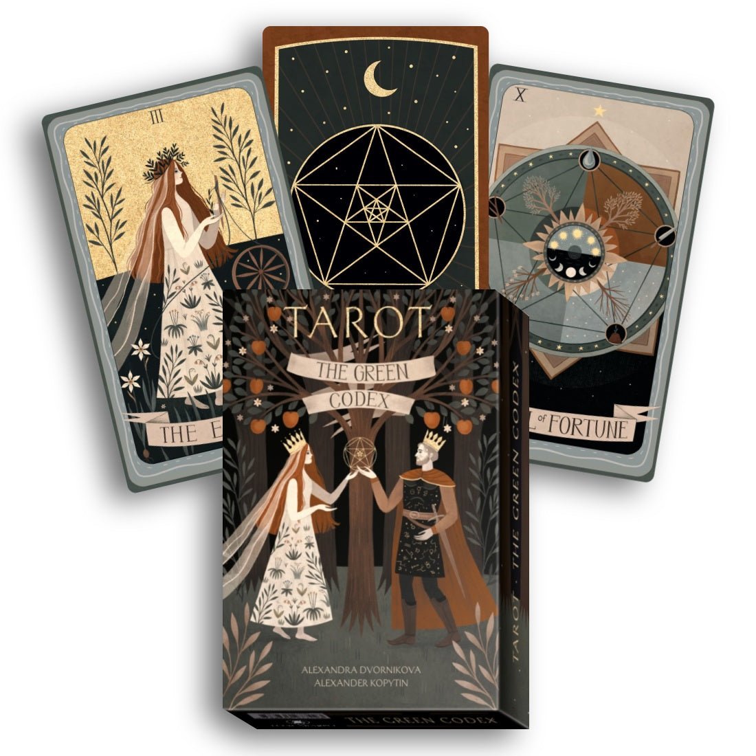 The Green Codex Tarot kortų ir knygos rinkinys Lo Scarabeo - OBUOLYS