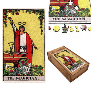THE MAGICIAN (RIDER–WAITE): medinė dėlionė iš taro kolekcijos (250 detalių) - OBUOLYS