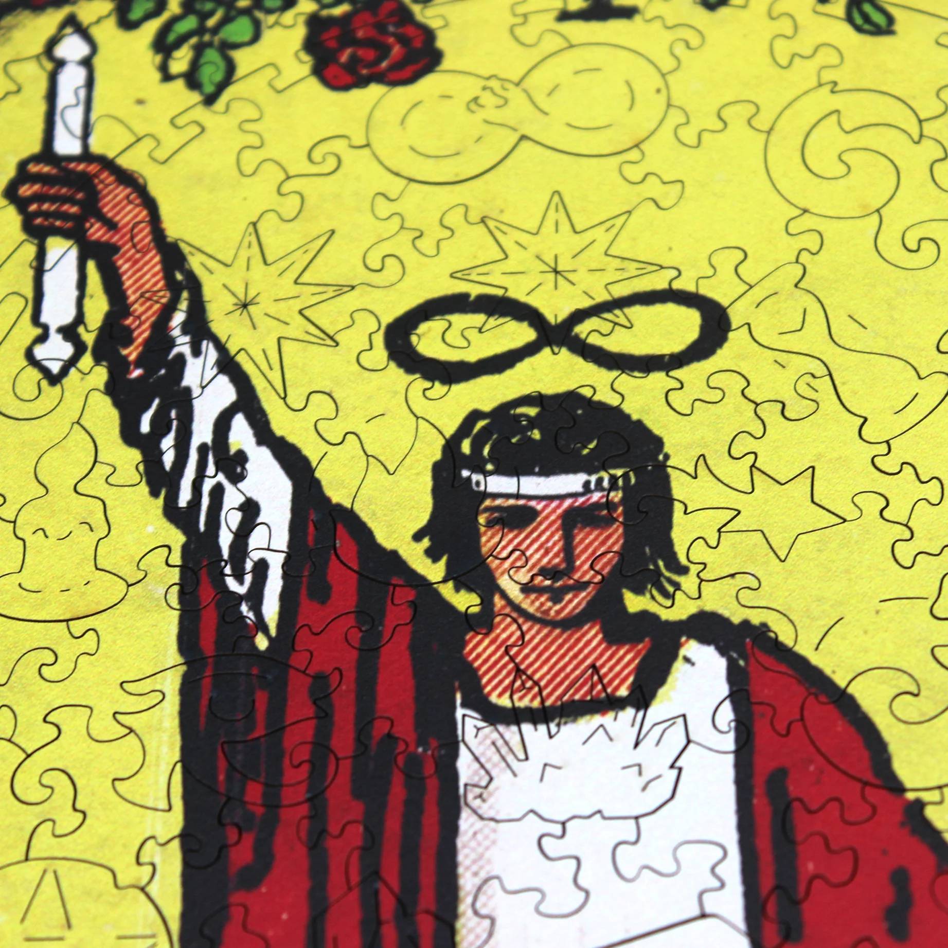 THE MAGICIAN (RIDER–WAITE): medinė dėlionė iš taro kolekcijos (250 detalių) - OBUOLYS