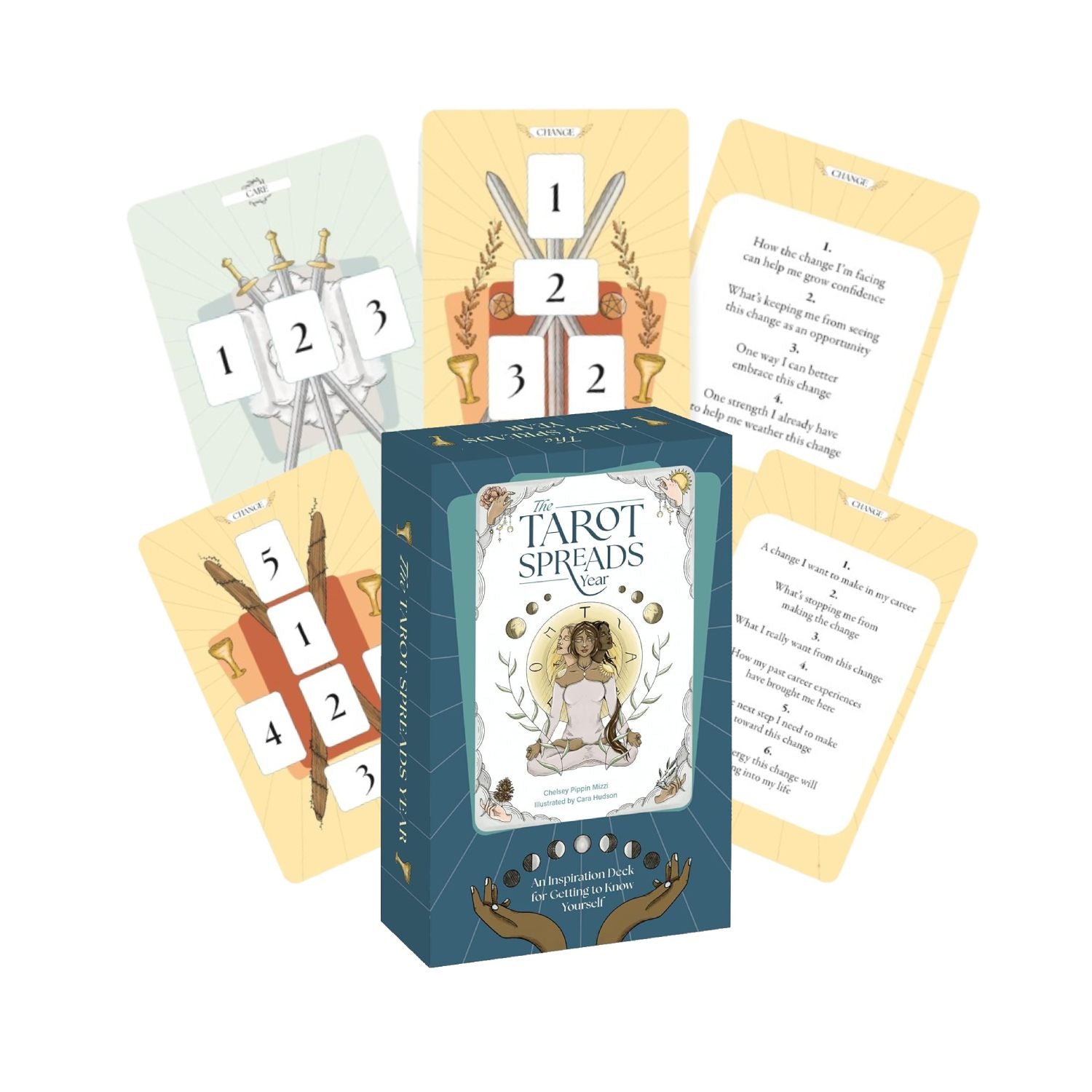 The Tarot Spreads Year įkvėpimo kortos David & Charles - OBUOLYS