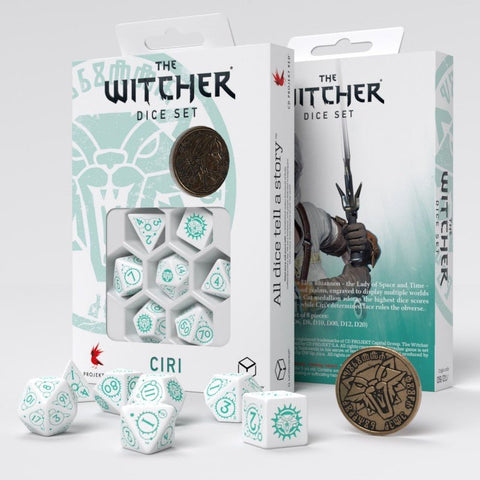 The Witcher Ciri The law of Surprise kauliukų rinkinys balta ir turkio sp - OBUOLYS
