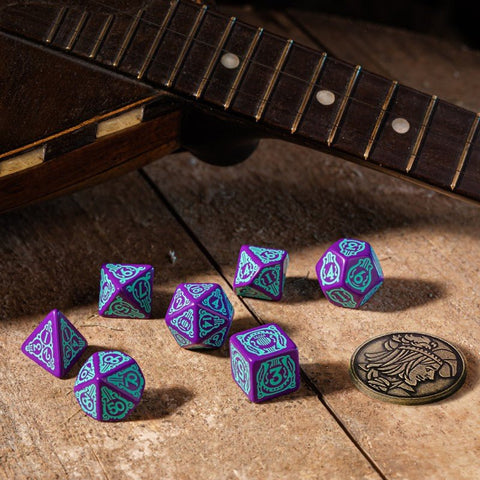 The Witcher Dandelion kauliukų rinkinys violetinės ir turkio sp - OBUOLYS