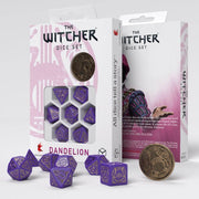 The Witcher Dandelion Viscount de Lettenhove kauliukų rinkinys violetinės ir auksinės sp - OBUOLYS