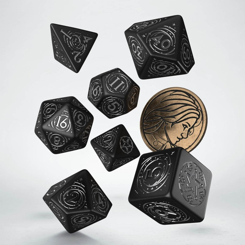 The Witcher Yennefer The Obsidian Star kauliukų rinkinys juodos ir sidabro sp - OBUOLYS