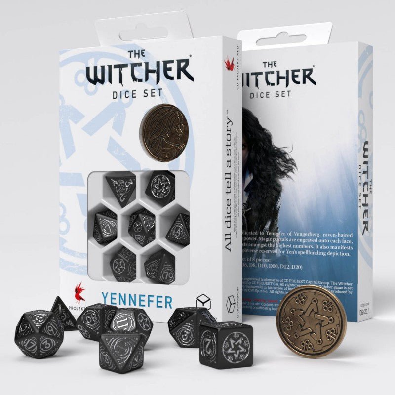 The Witcher Yennefer The Obsidian Star kauliukų rinkinys juodos ir sidabro sp - OBUOLYS