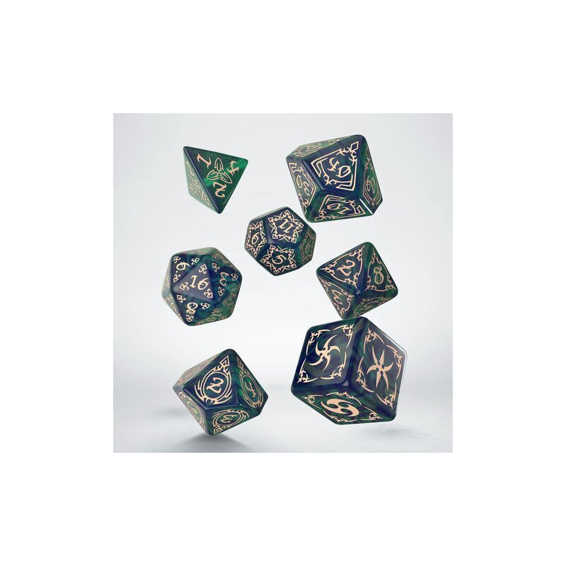 Tribal kauliukų rinkinys Blue - green & Beige Q - WORKSHOP - OBUOLYS