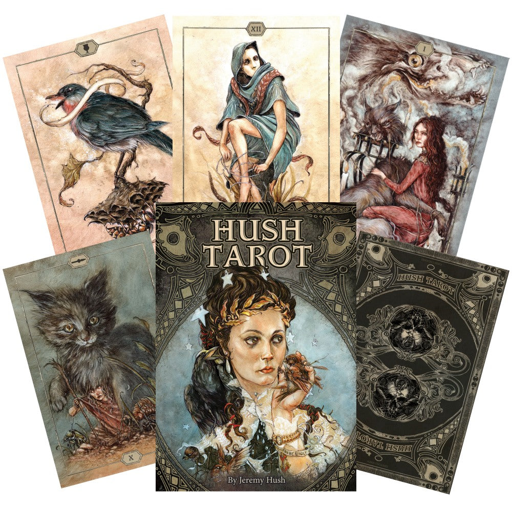HUSH TAROT: paslaptinga gamtos, dvasios ir meno sąjunga taro kortose ieškantiems gilių įžvalgų