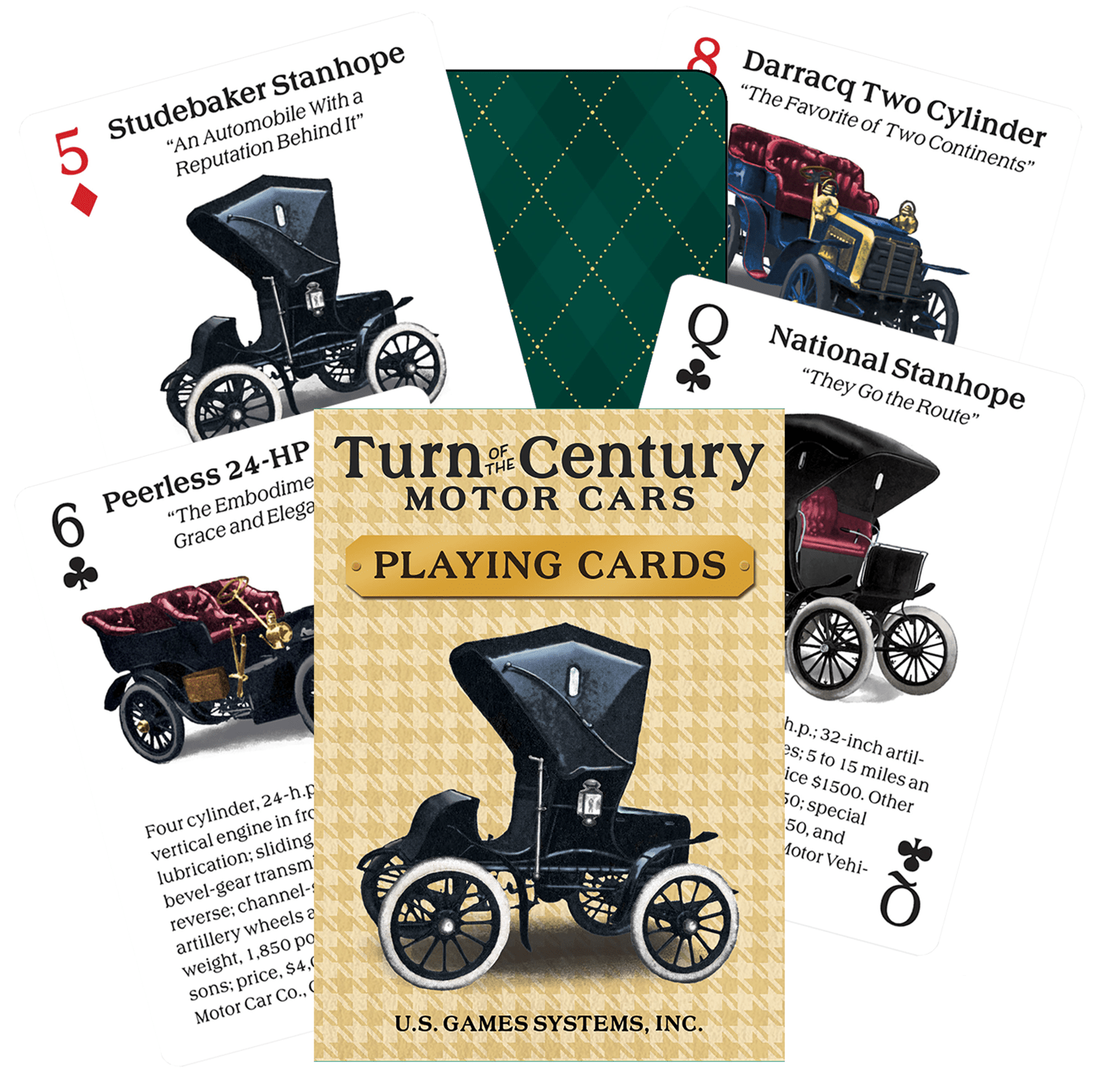 Turn Of The Century Motor Cars žaidimų kortos Us Games Systems - OBUOLYS