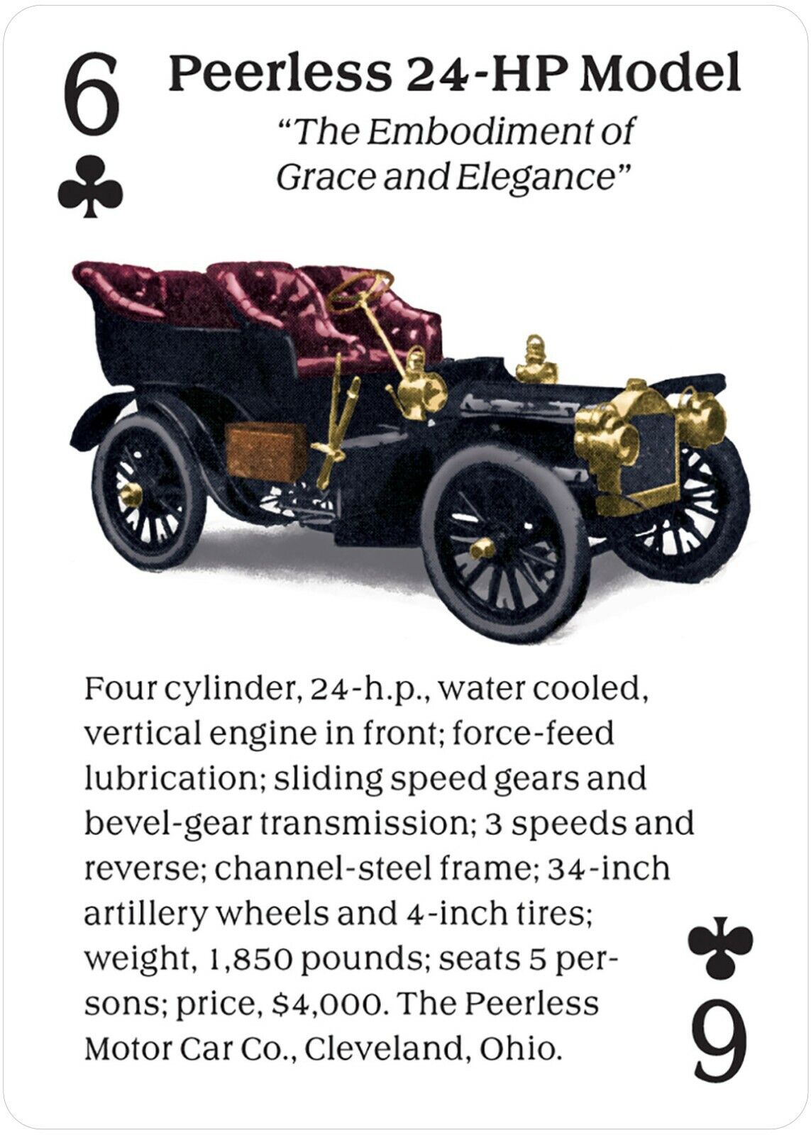 Turn Of The Century Motor Cars žaidimų kortos Us Games Systems - OBUOLYS