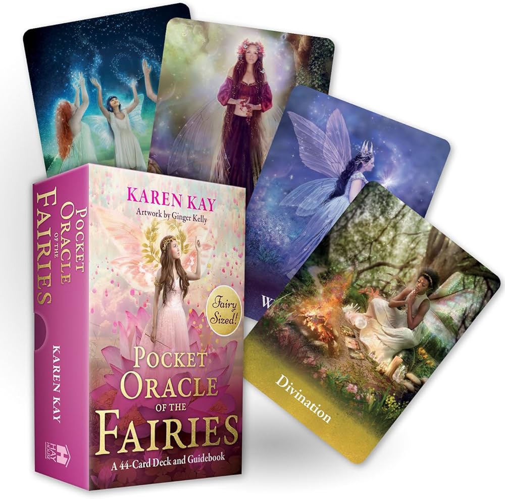 Pocket Oracle of the Fairies kišeninės orakulo kortos Hay House – OBUOLYS
