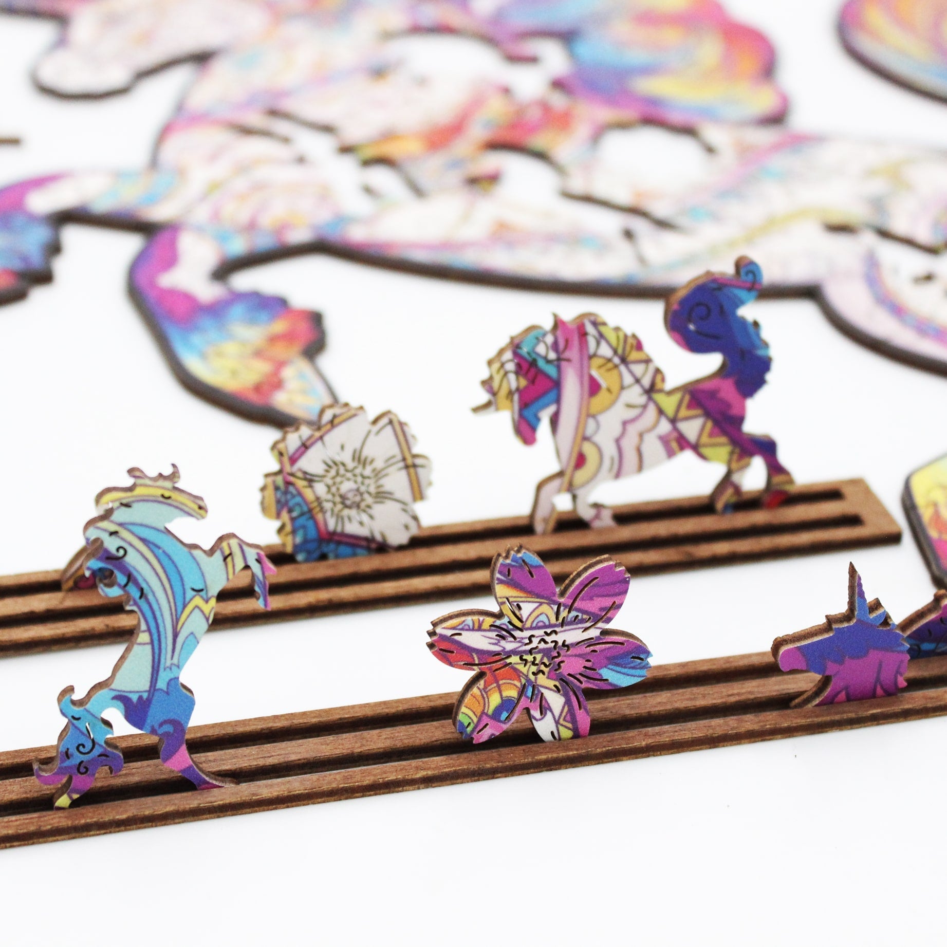 Unicorn Dėlionė Iš Medžio M Dydis (160 detalių) Fantasy Puzzles - OBUOLYS