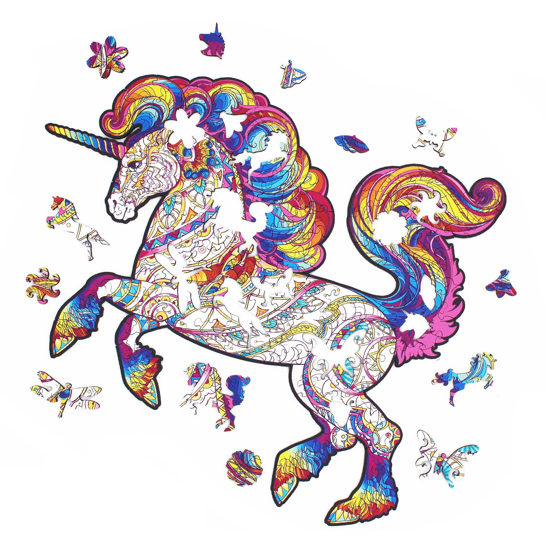Unicorn Dėlionė Iš Medžio M Dydis (160 detalių) Fantasy Puzzles - OBUOLYS