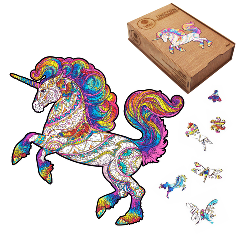 Unicorn Dėlionė Iš Medžio XL Dydis (600 detalių) Fantasy Puzzles - OBUOLYS