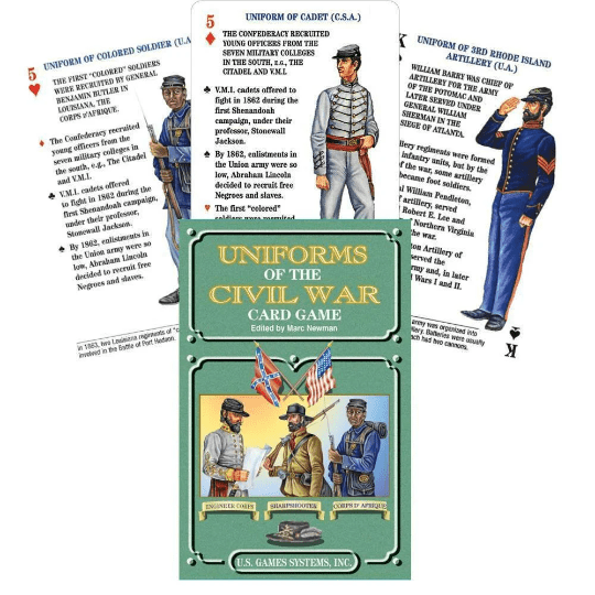 Uniforms of the Civil War žaidimo kortos - OBUOLYS