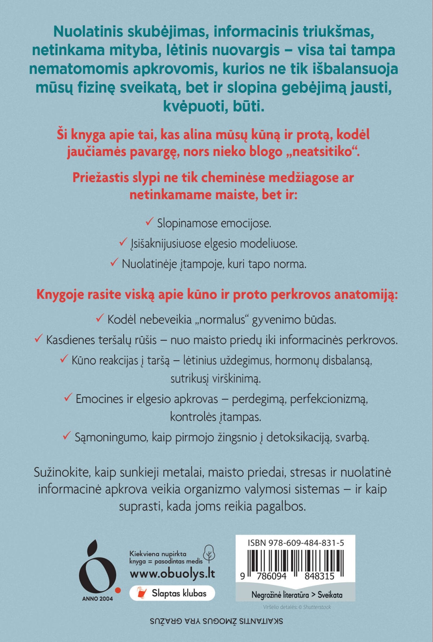 UŽTERŠTAS ORGANIZMAS: sveikatos gidas apie tai, iš kur ateina nuodai - OBUOLYS