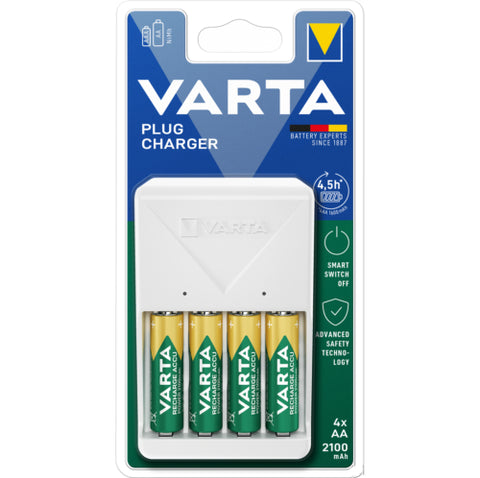 Varta Plug Charger 57657 (su 4xAA) Baterijų įkroviklis