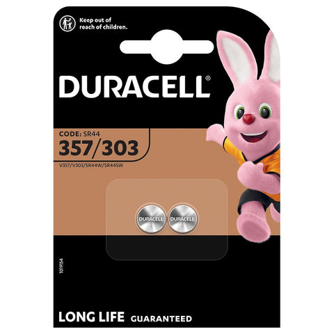 Duracell 357 303 SR44 sidabro oksido baterijos 2 vnt.