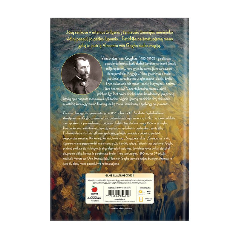 VAN GOGH – MANO GYVENIMAS IR MEILĖ YRA VIENA: intymus žvilgsnis į žymiausio žmonijos menininko vidinį pasaulį jo paties lūpomis… - OBUOLYS