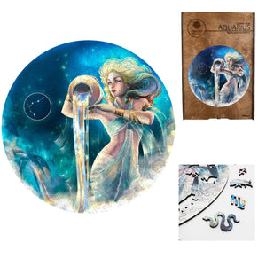 Vandenis (Zodiakai) Dėlionė Iš Medžio (200 detalių) Fantasy Puzzles - OBUOLYS
