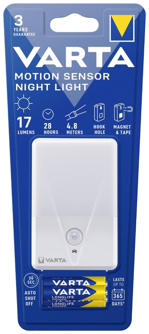 Varta Motion Sensor Night Light 16624 sieninis - naktinis žibintas su judesio jutikliais - OBUOLYS