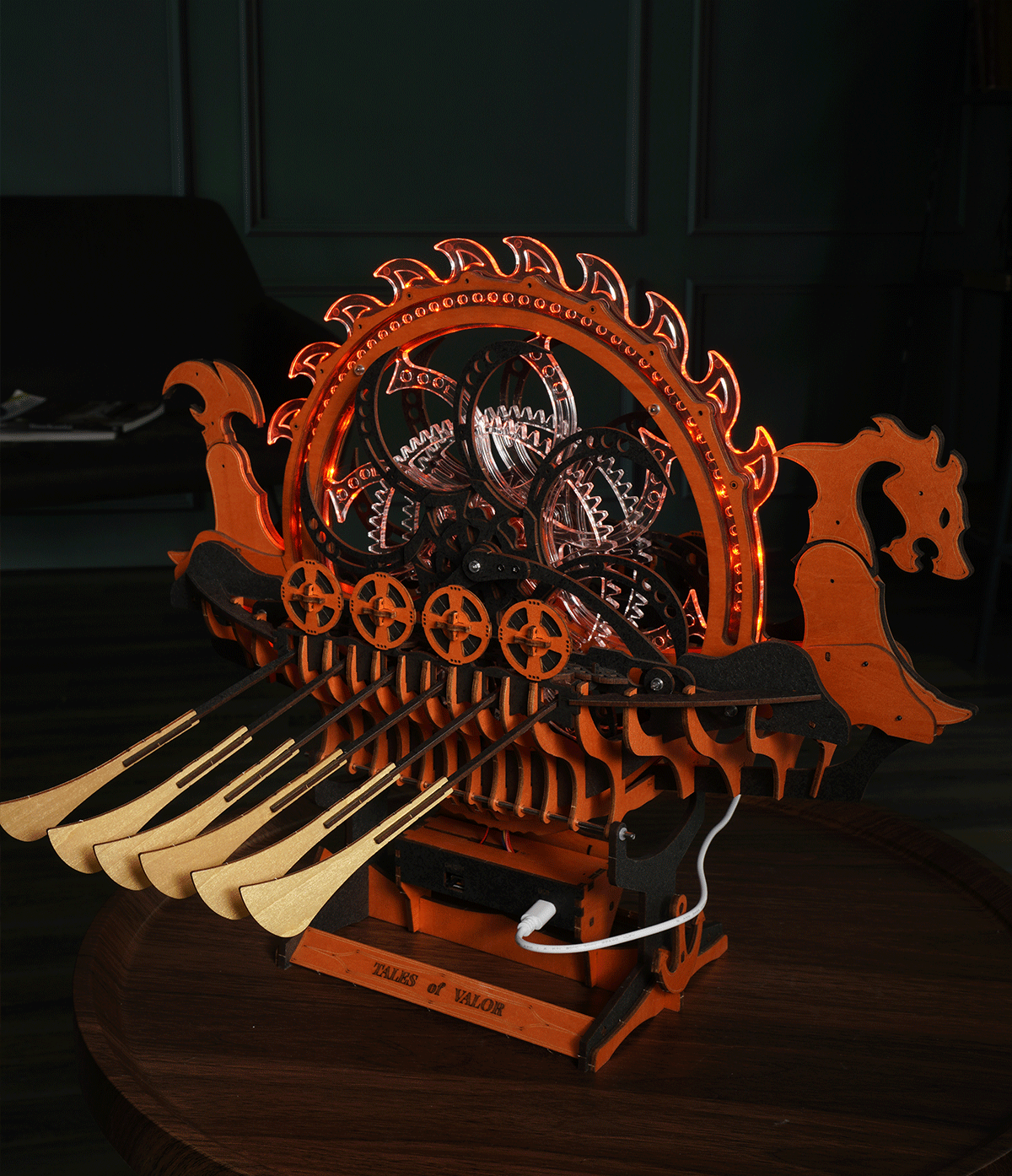 VIKINGŲ LAIVAS: 3D medinė dėlionė mechanikos entuziastams - OBUOLYS