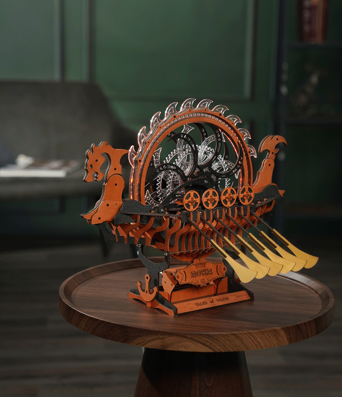 VIKINGŲ LAIVAS: 3D medinė dėlionė mechanikos entuziastams - OBUOLYS