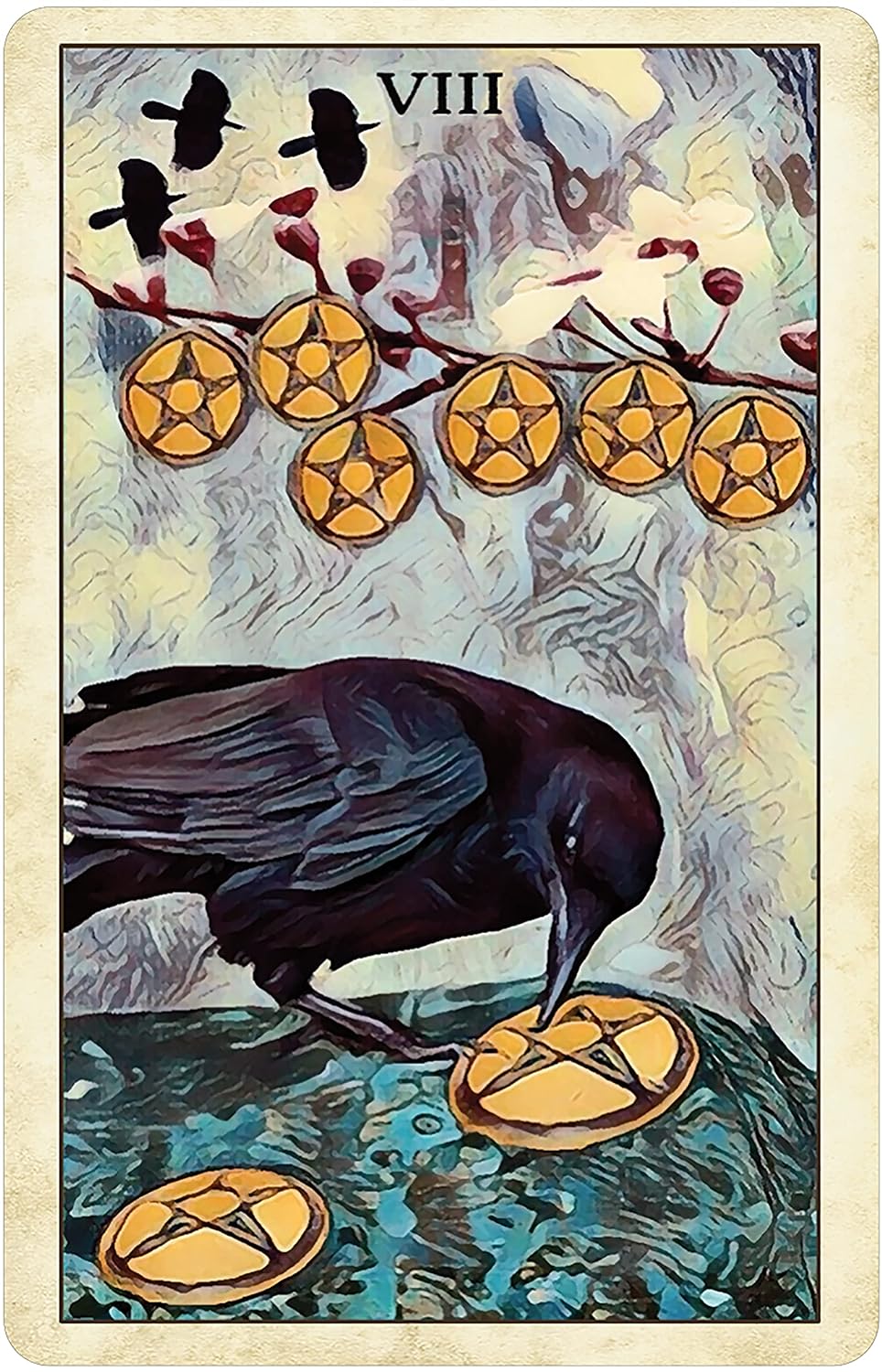 Crow Tarot kišeninio dydžio leidimo kortos US Games Systems