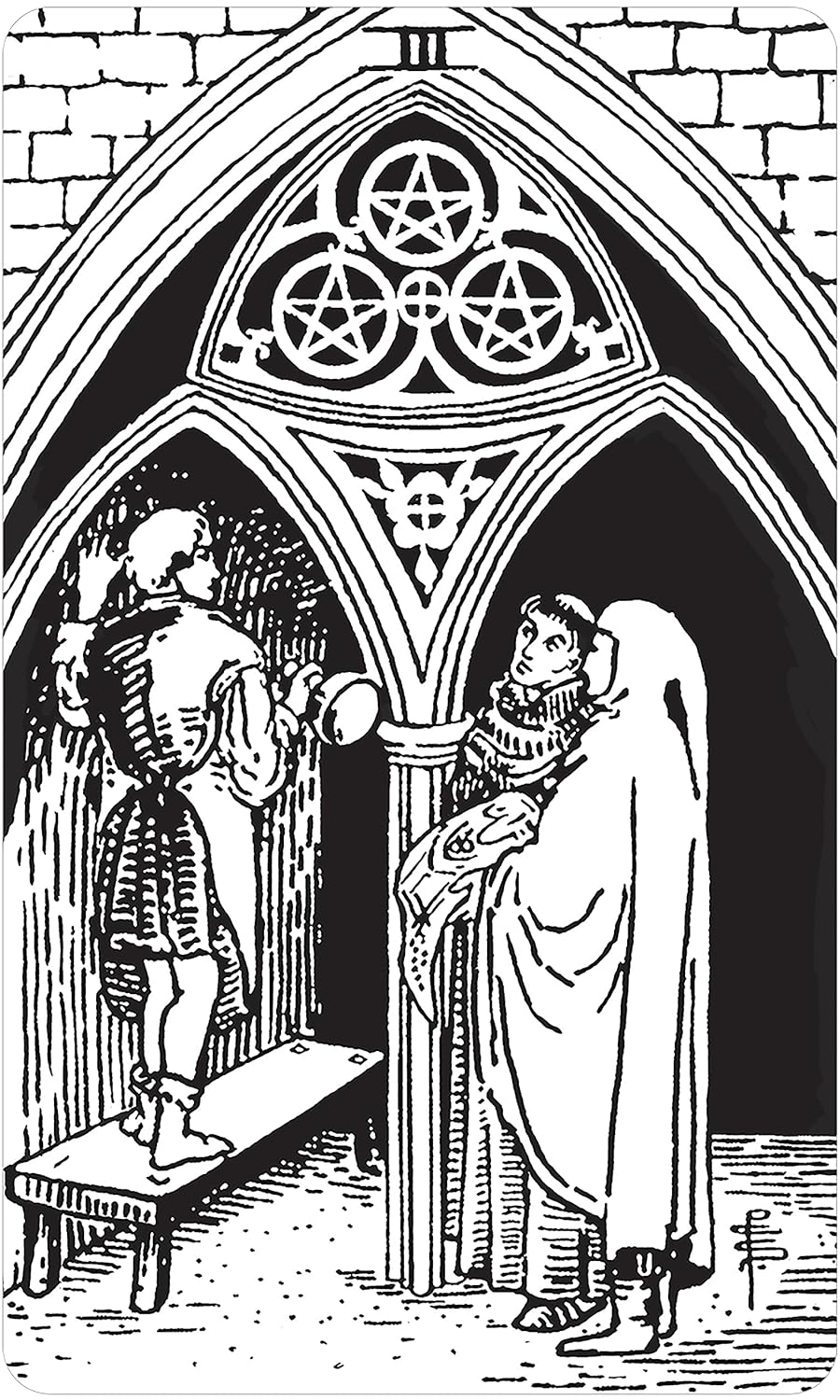 BLACK & WHITE RIDER-WAITE TAROT: klasikinės monochroninio stiliaus taro kortos