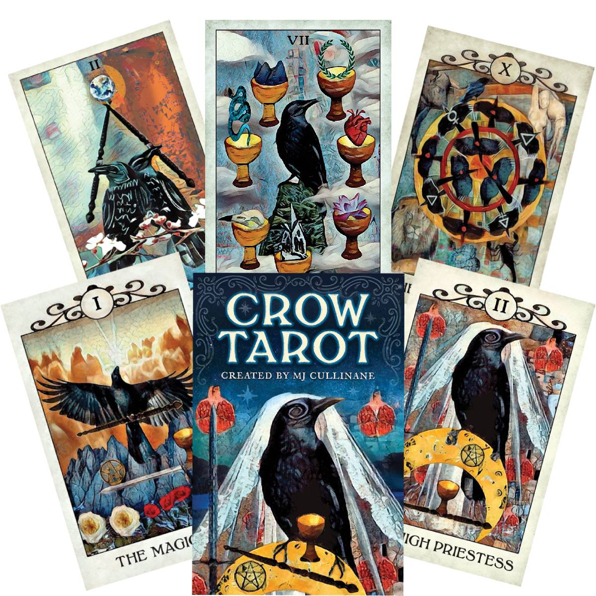 CROW TARO KORTOS: išmintinga ir paslaptinga varnų magija