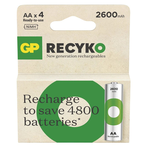 GP AA Recyko 2600mAh įkraunamos baterijos 4 vnt.