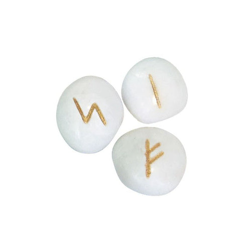 White Onyx Runos Lo Scarabeo - OBUOLYS