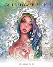 Wildflower Folk Spalvinimo Knyga Blue Angel - OBUOLYS