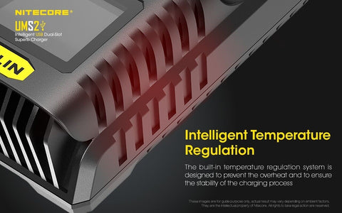 Nitecore UMS2 Intelligent USB Superb Baterijų įkroviklis
