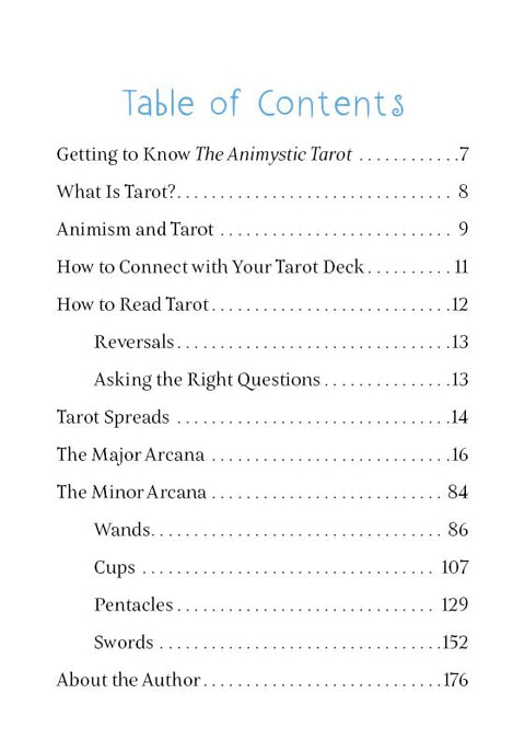 the Animystic Tarot kortos Schiffer Publishing