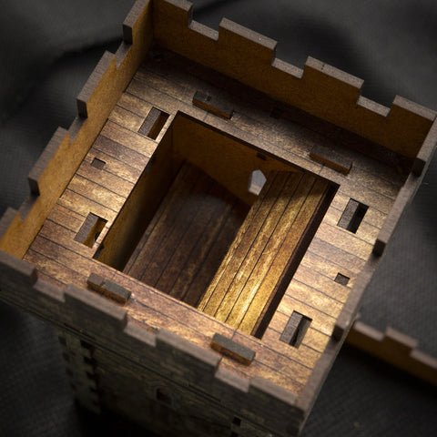 Color Medieval kauliukų bokštas