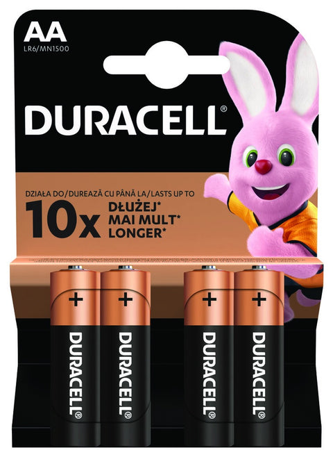 Duracell Basic MN1500 AA šarminės baterijos 4 vnt.