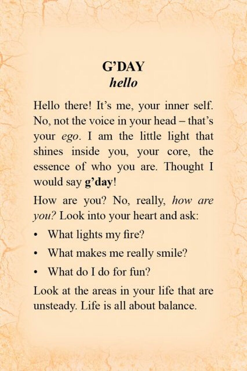 Aussie Affirmation Oracle kortos Animal Dreaming